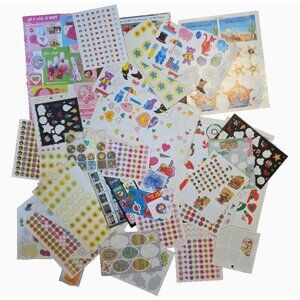 Huge Lot of 53 Various Stickers Sheets Holidays Several Used But Many Left
